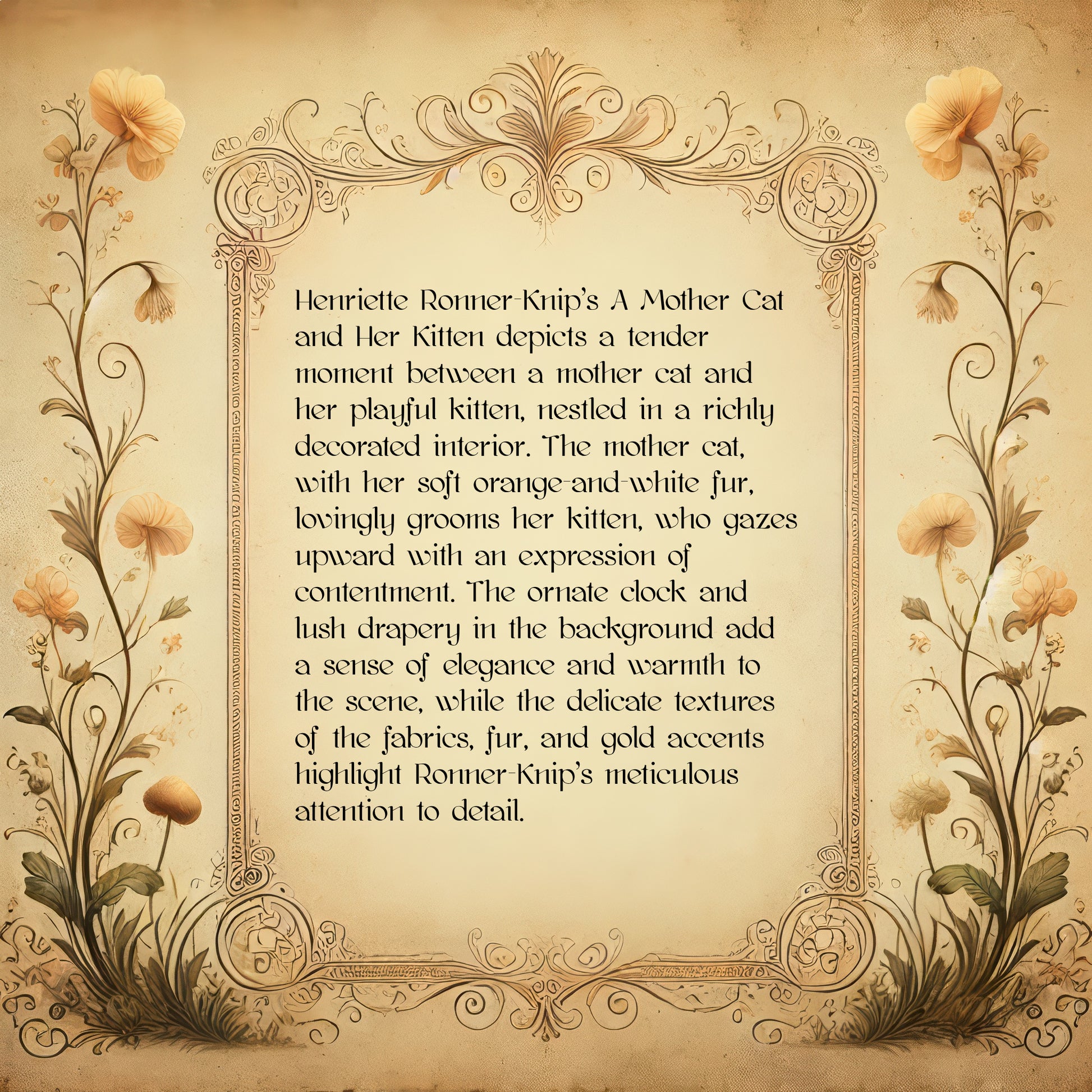 A Mother Cat and Her Kitten