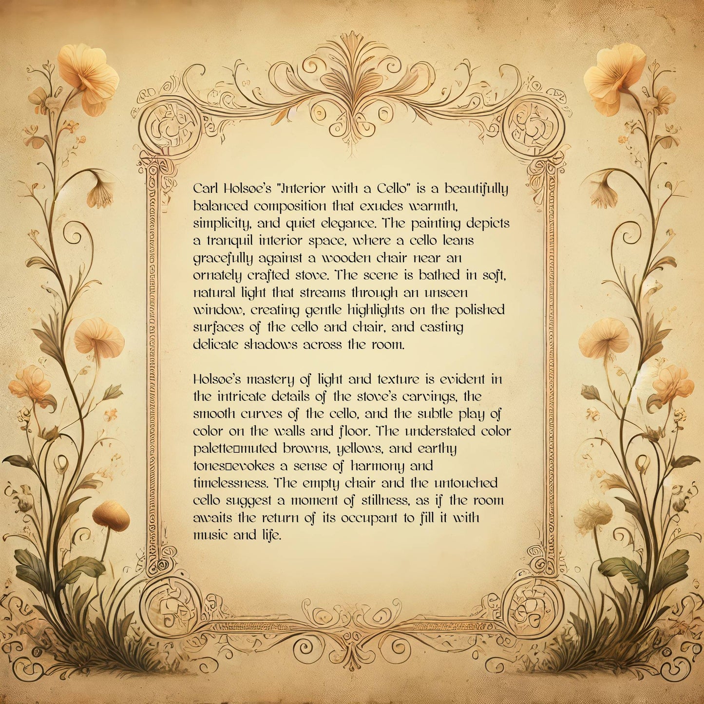 Interior with a Cello