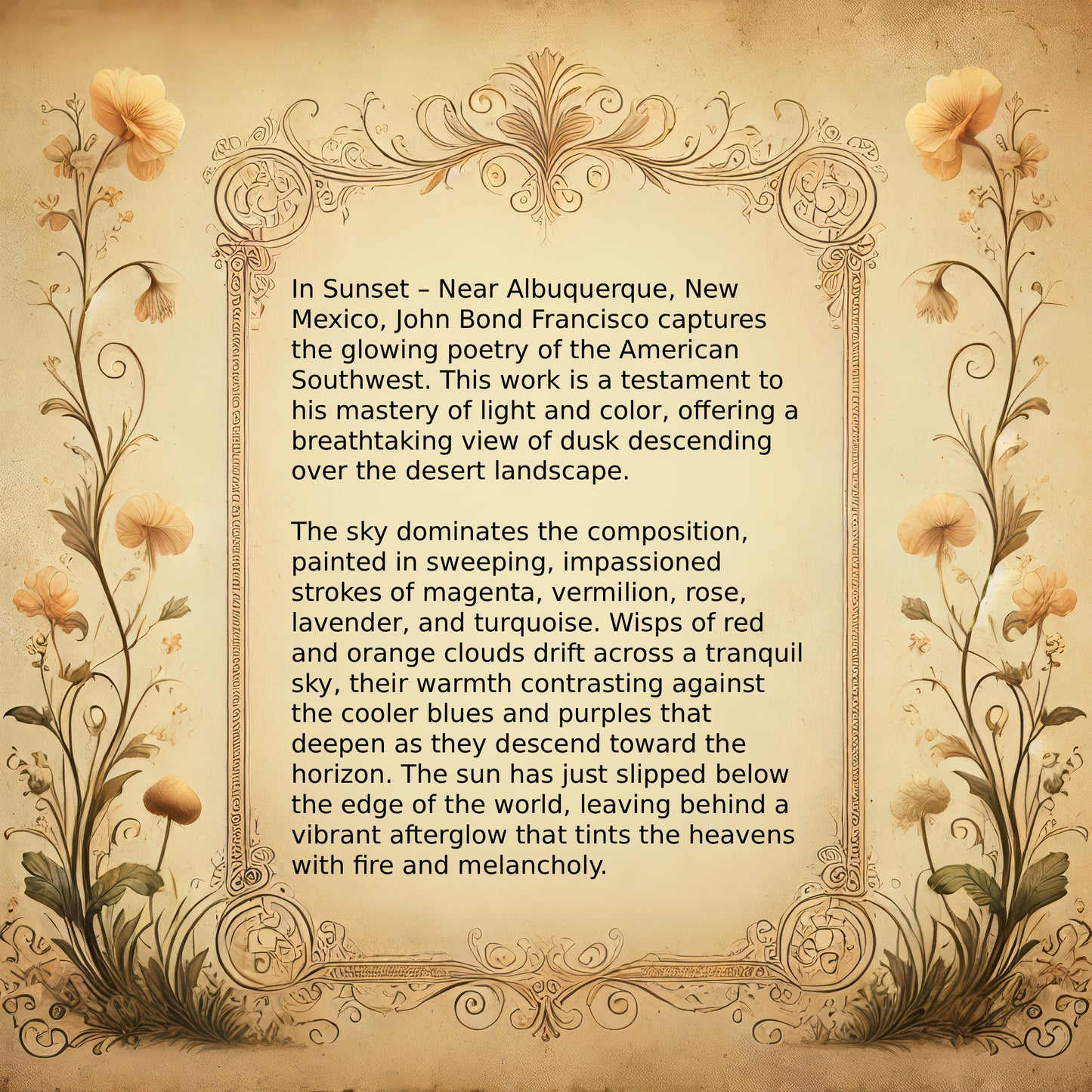 Sunset near Albuquerque, New Mexico