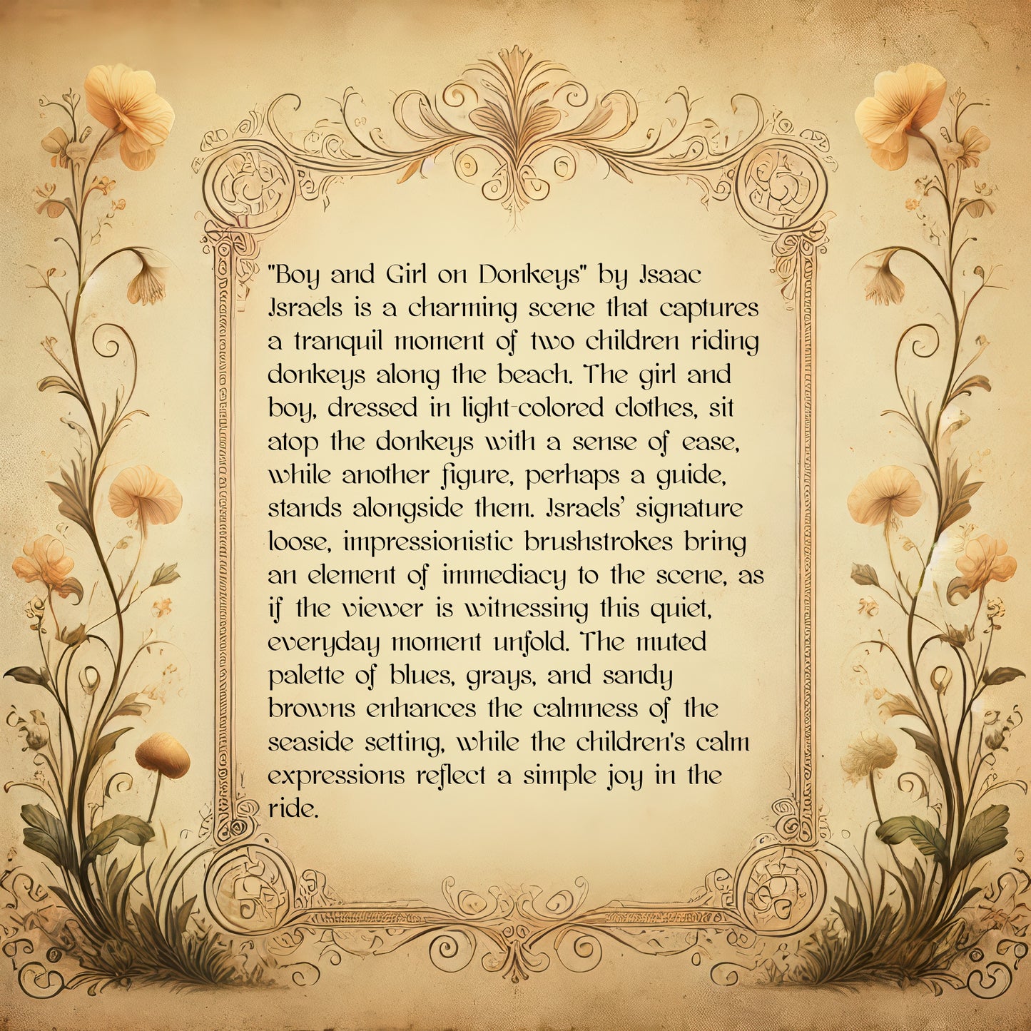 Boy and Girl on Donkeys