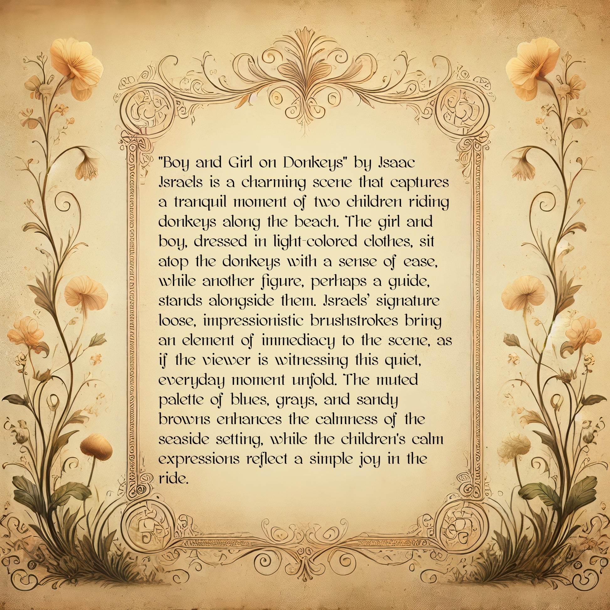 Boy and Girl on Donkeys