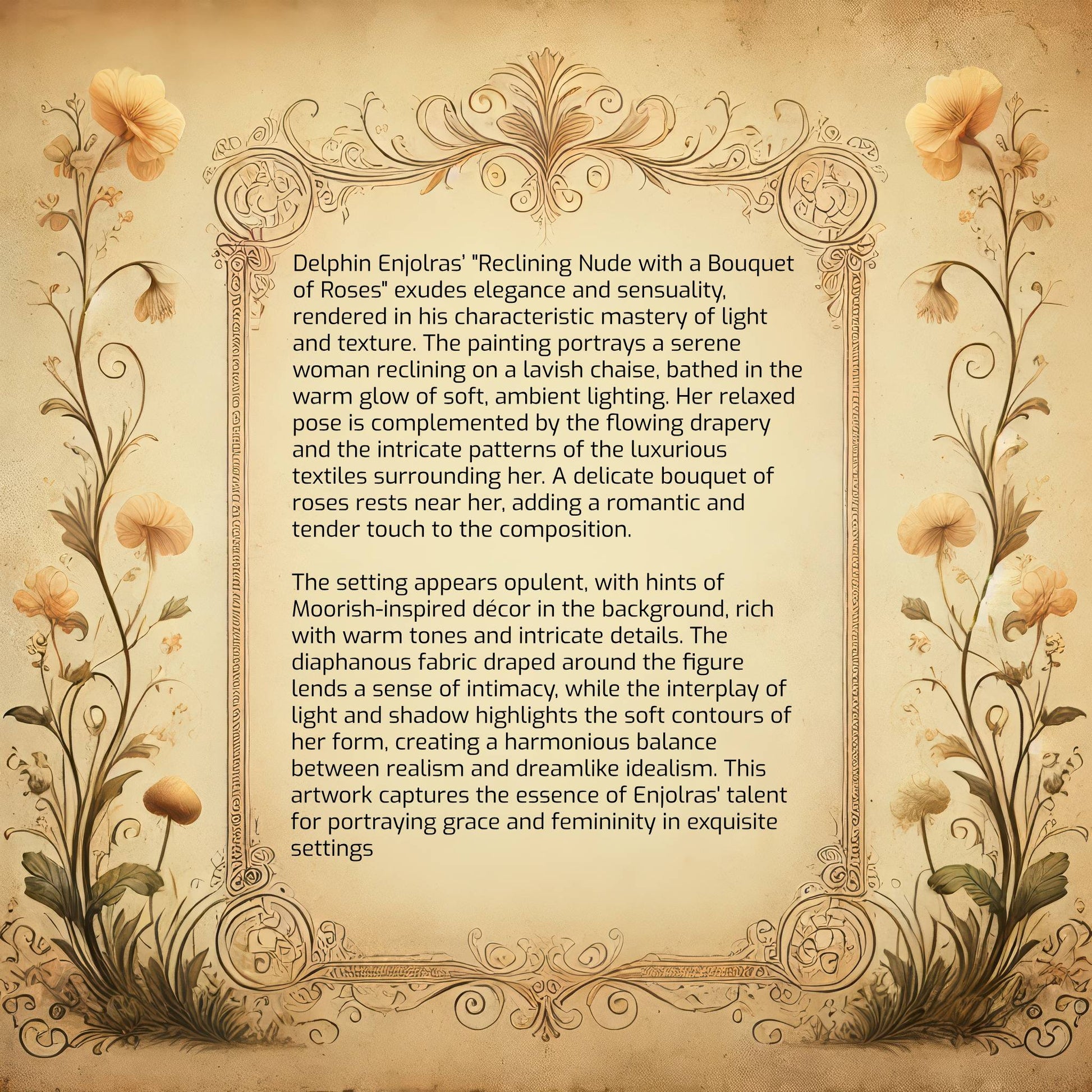 Reclining Nude with a Bouquet of Roses