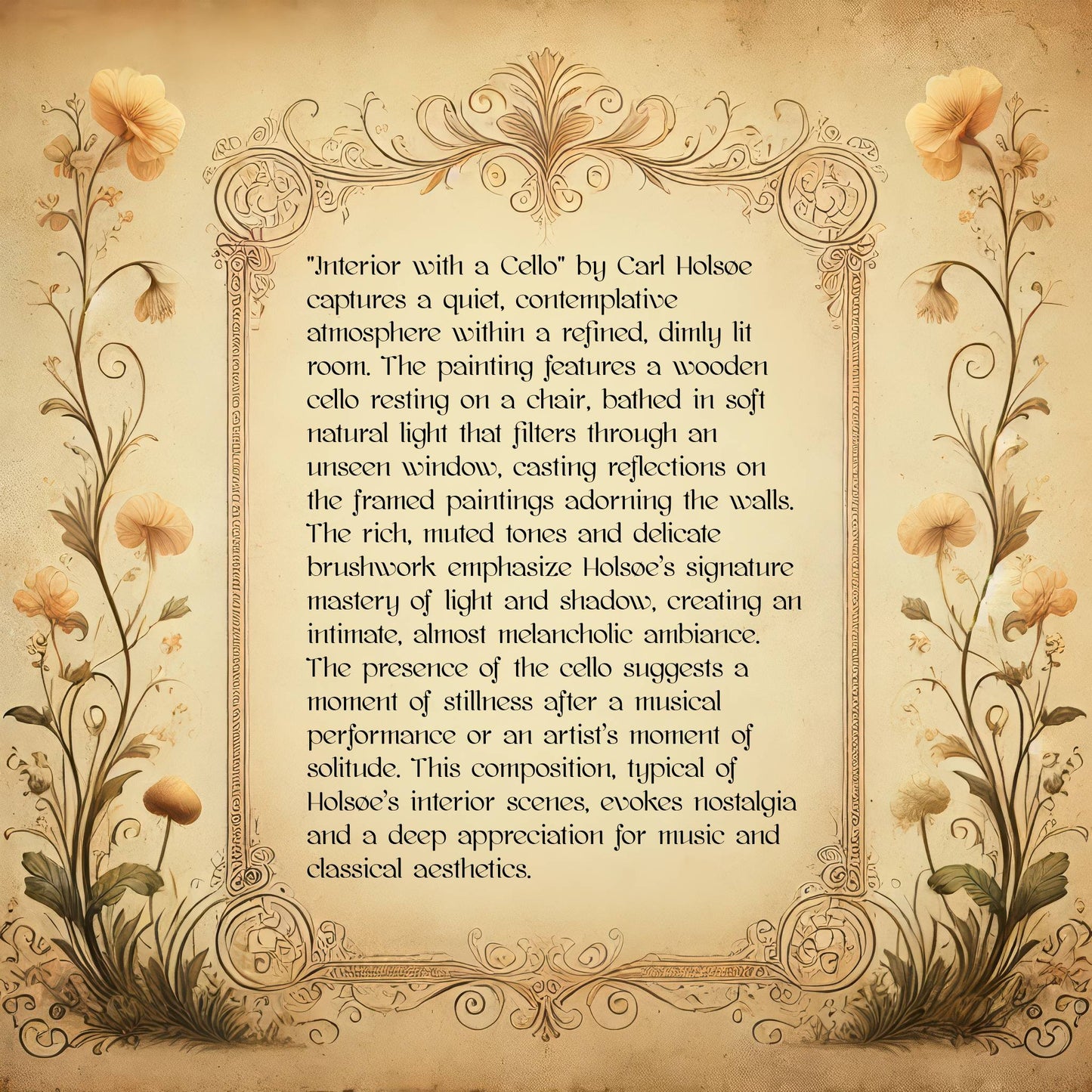 Interior with a Cello