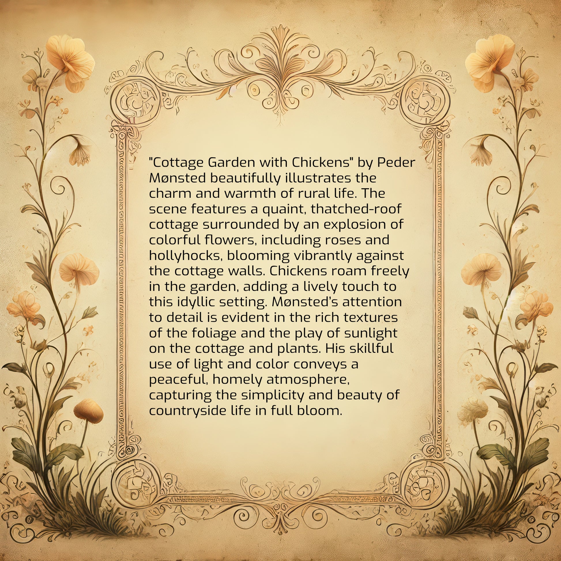 Cottage Garden With Chickens