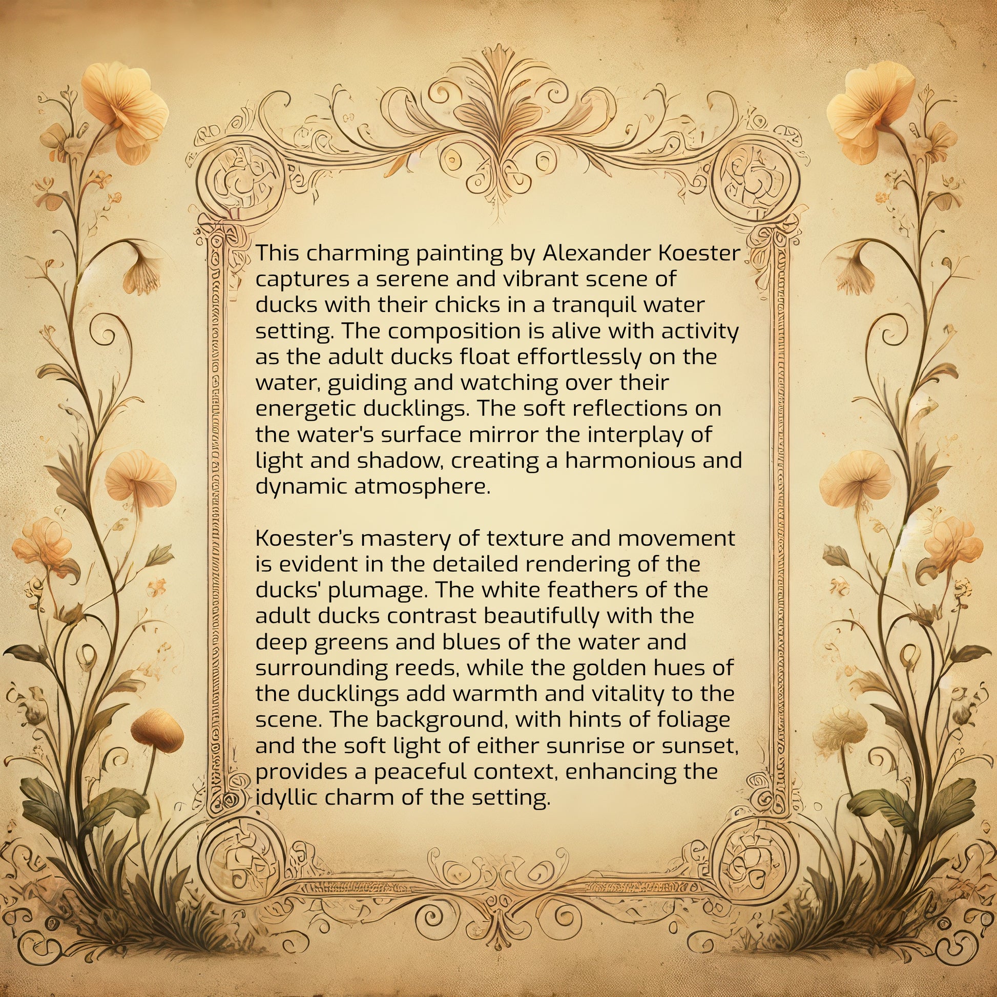 Ducks with Chicks in the Water