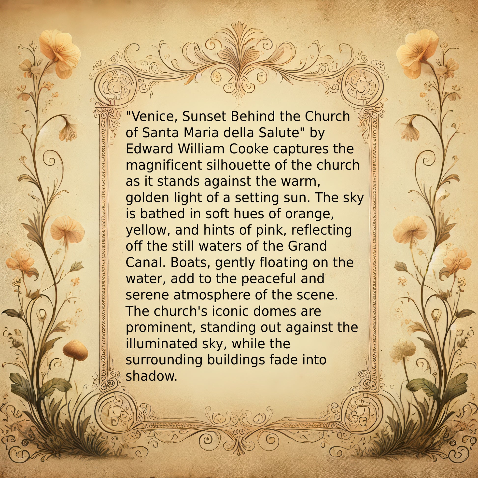 Venice, Sunset Behind the Church of Santa Maria della Salute