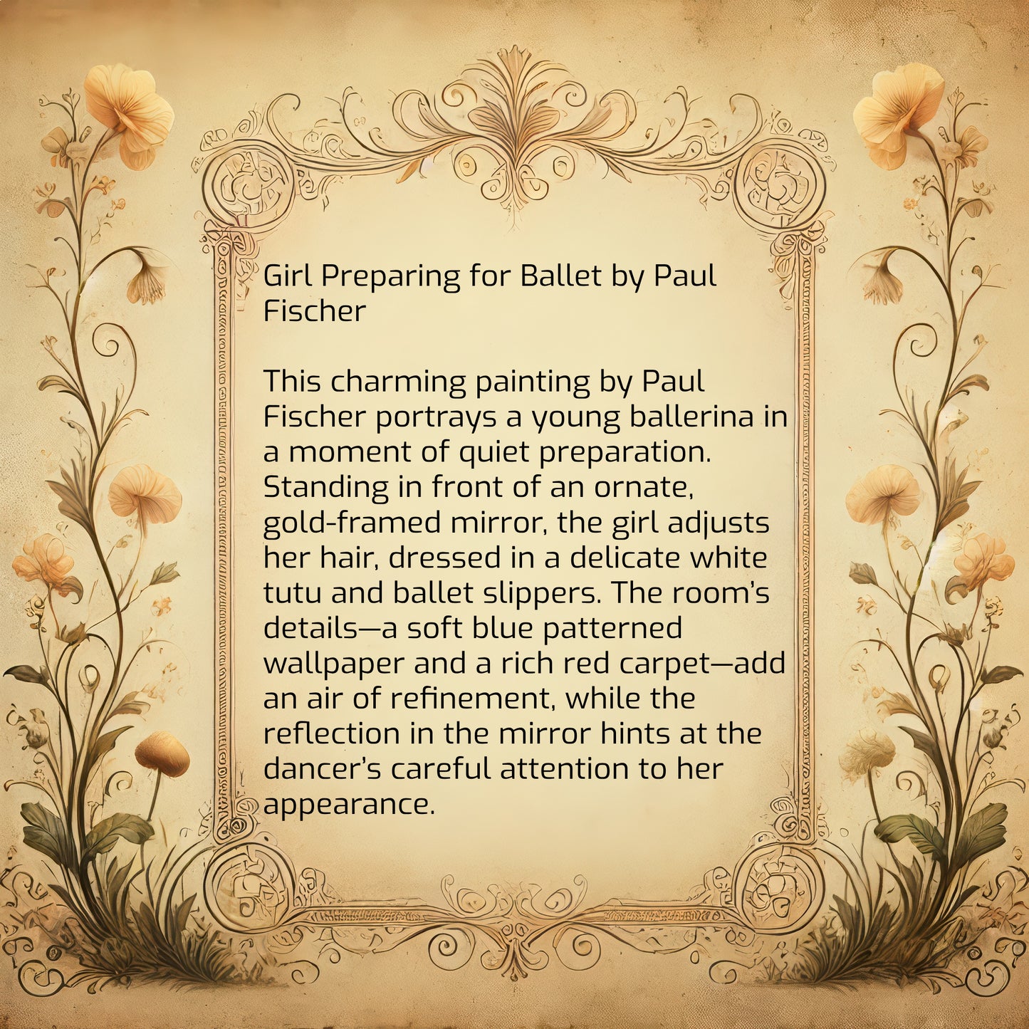 Girl Preparing for Ballet