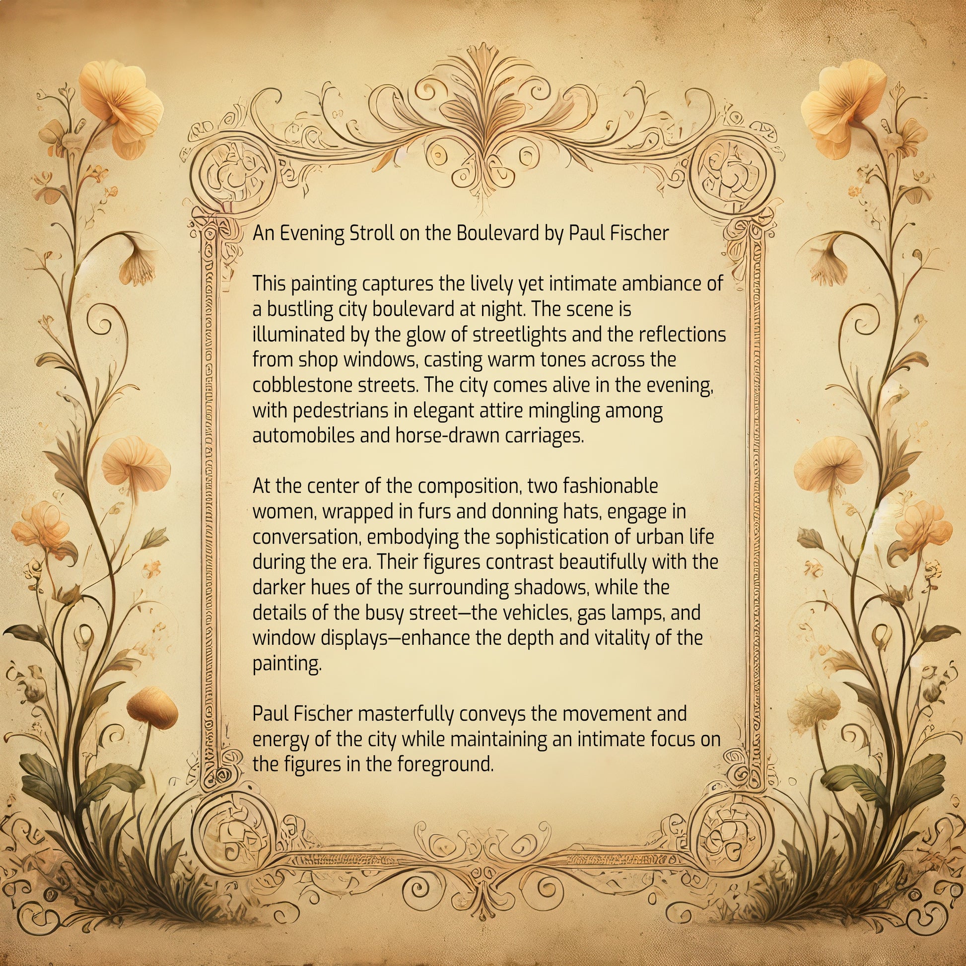 An Evening Stroll on the Boulevard