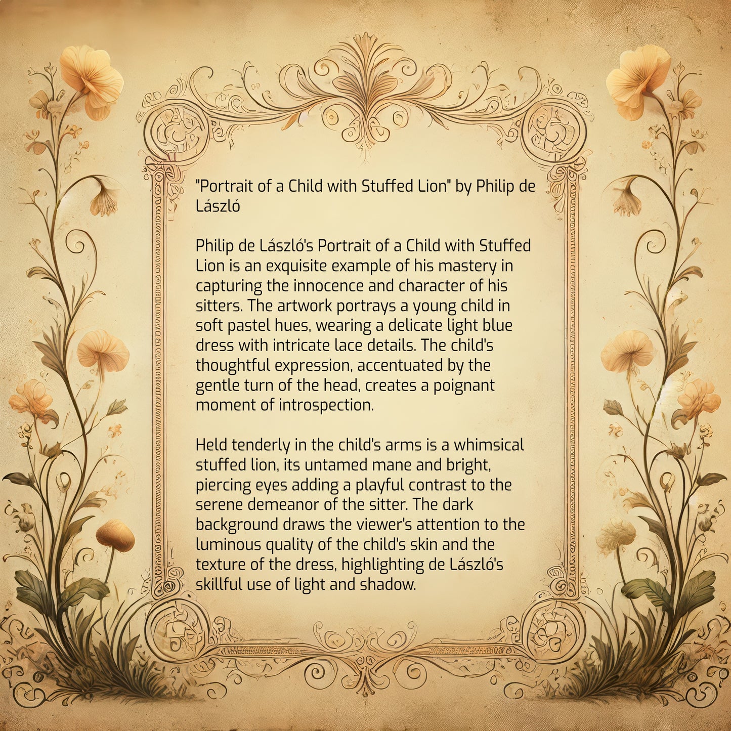 Portrait of a Child with Stuffed Lion