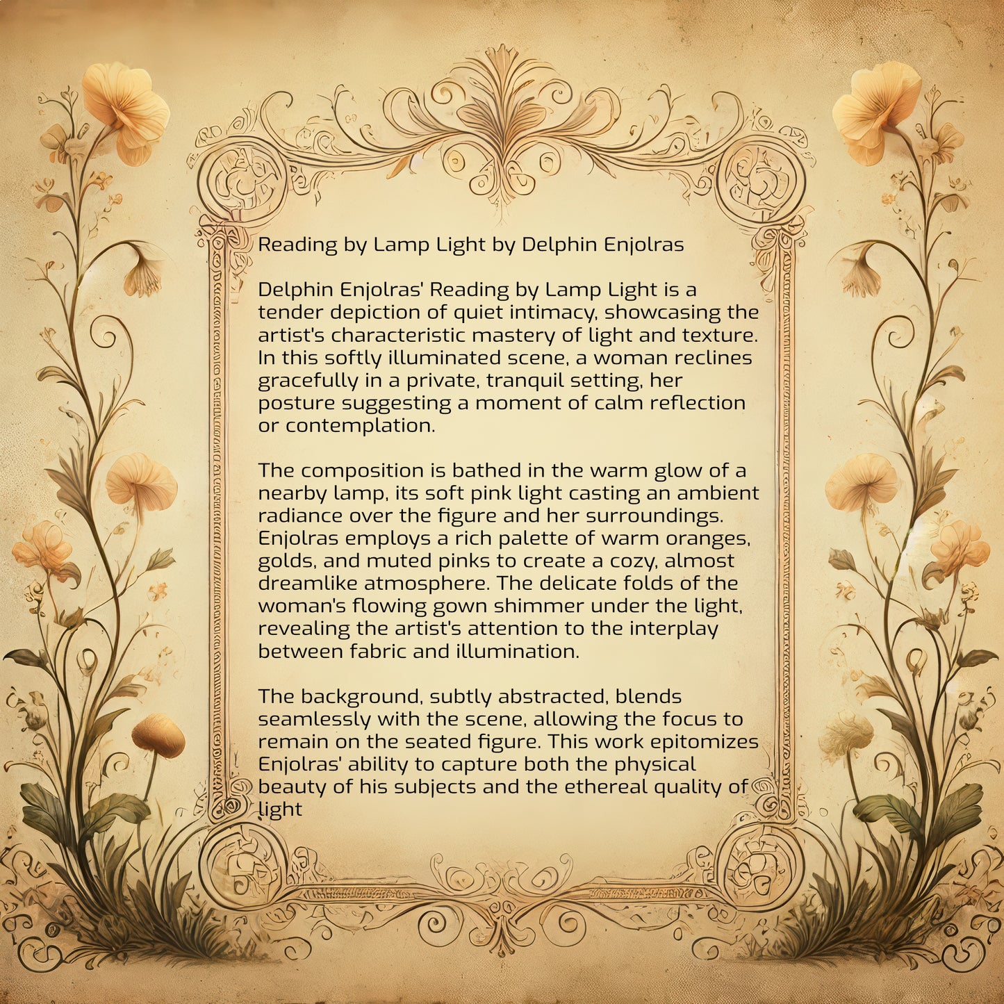 Reading by Lamp Light