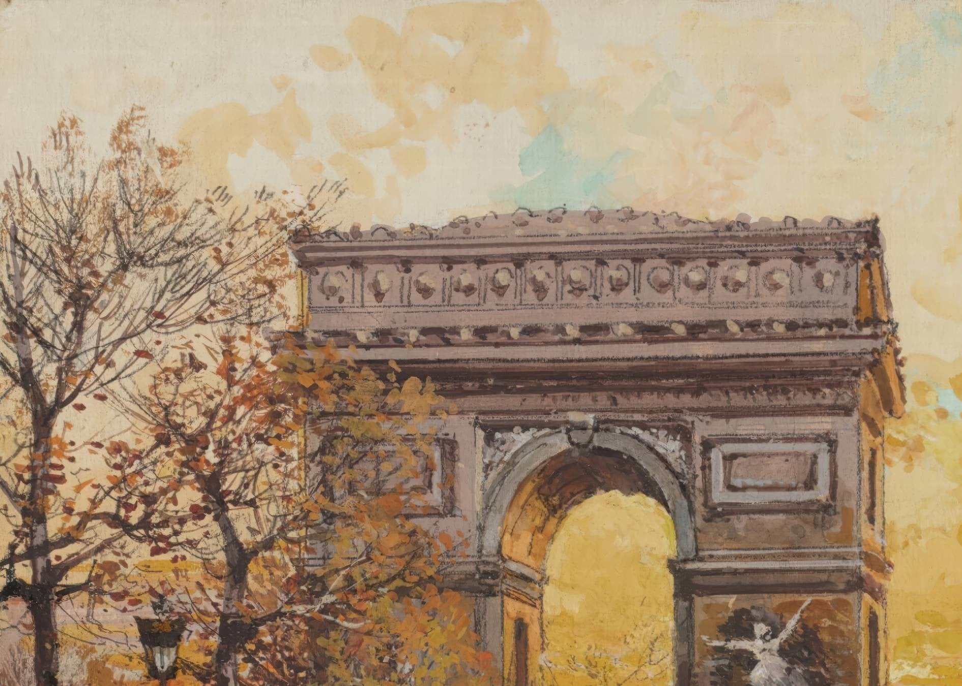 Arc de Triomphe in the Fall