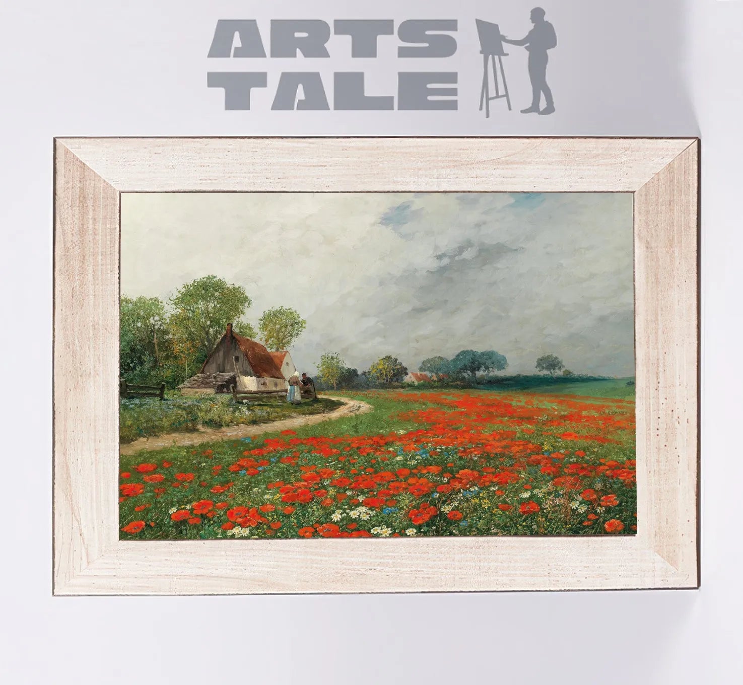 A Poppy Field With Daisies