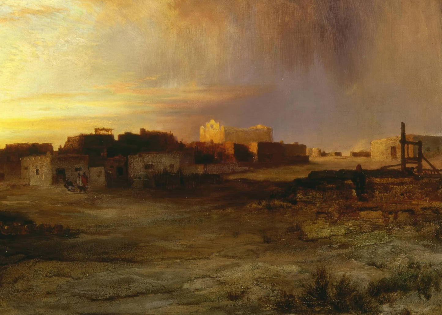 Pueblo at Sunset