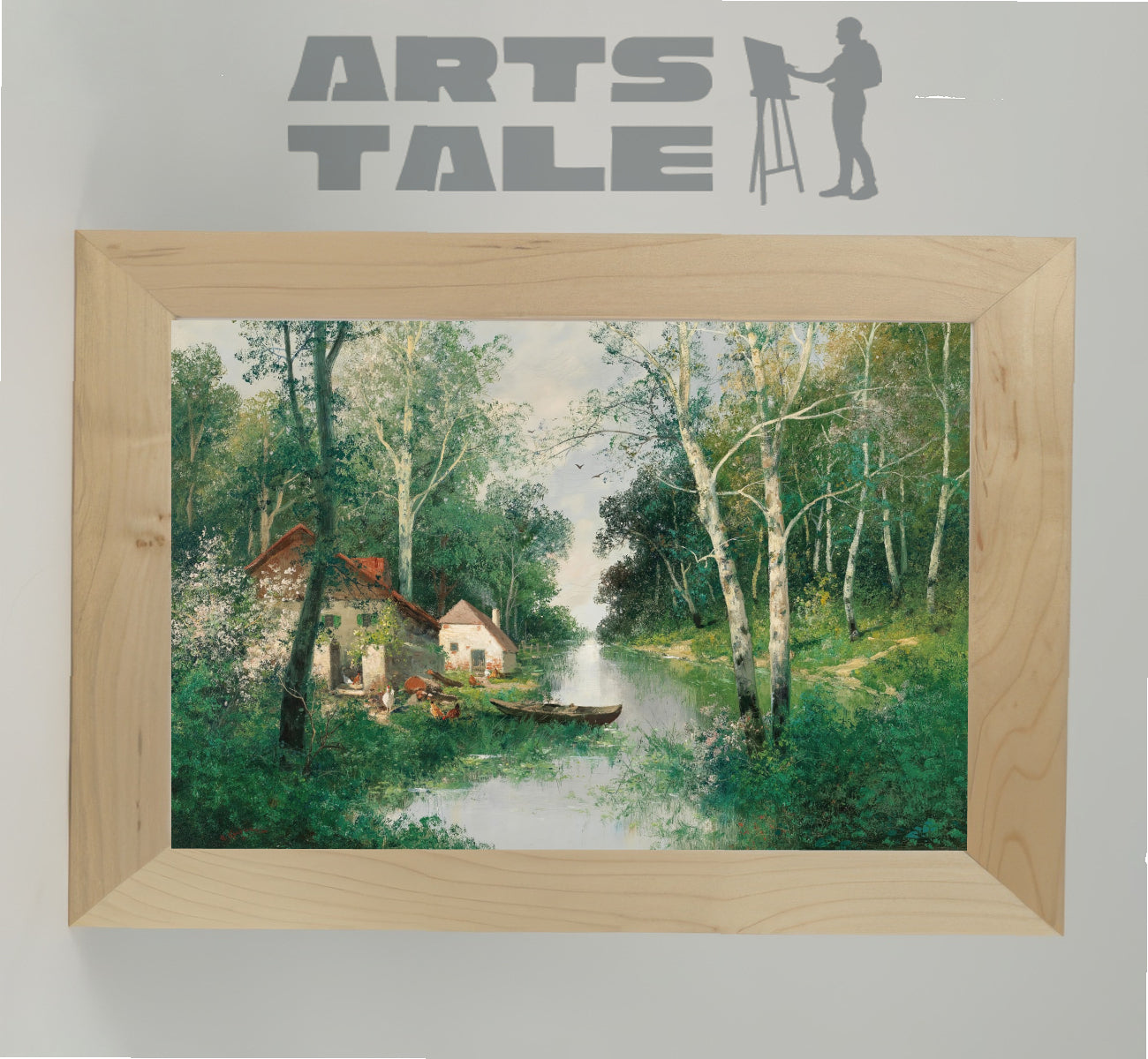 A River Landscape in Spring