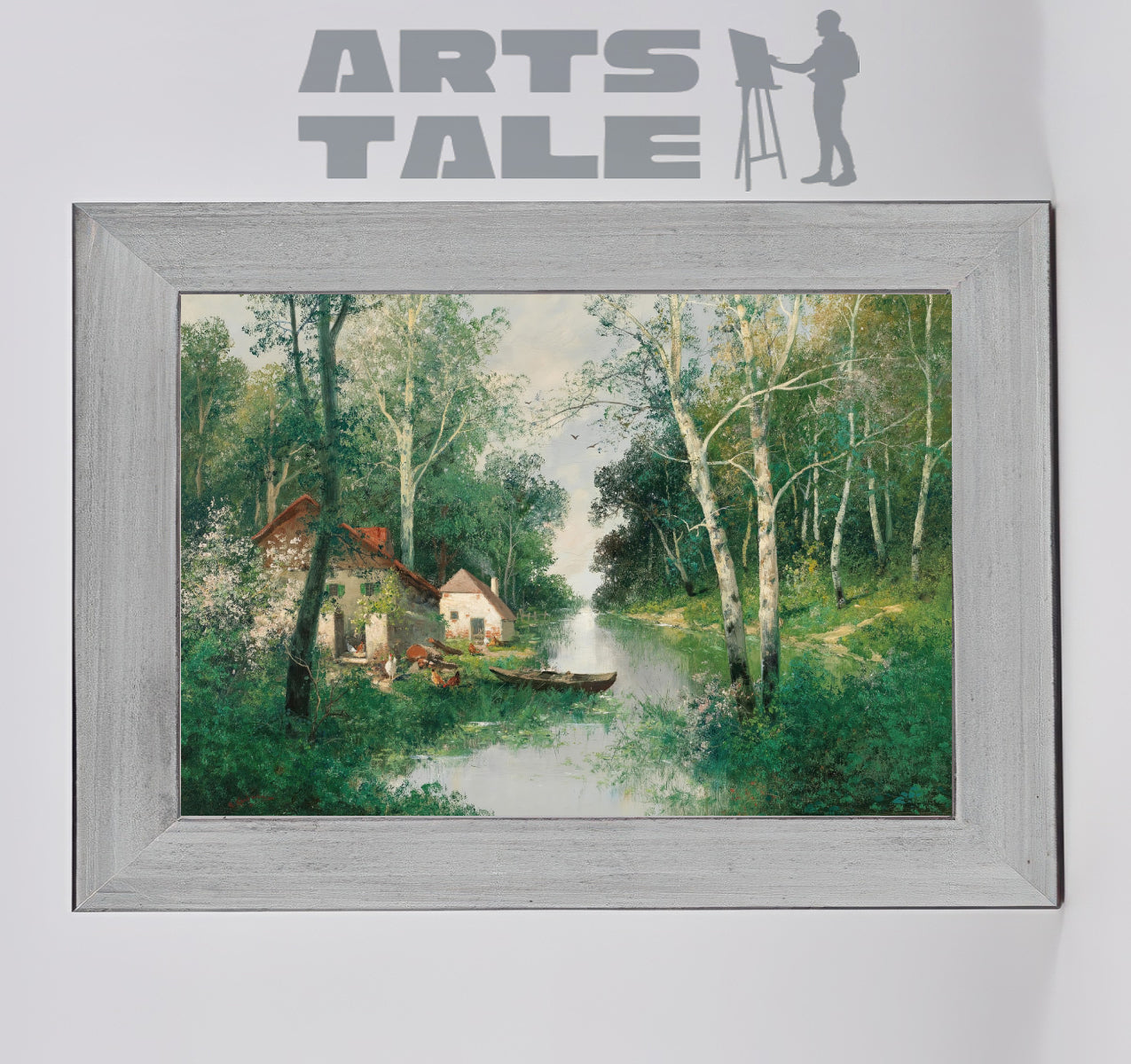 A River Landscape in Spring