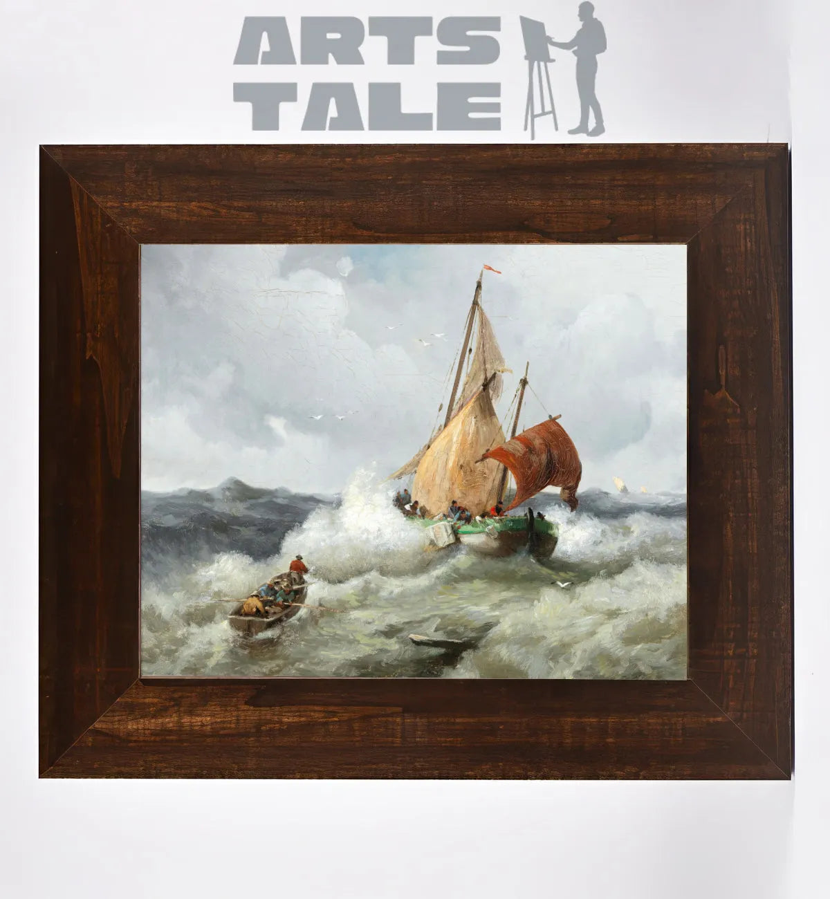 Fishing Boat in Rough Sea