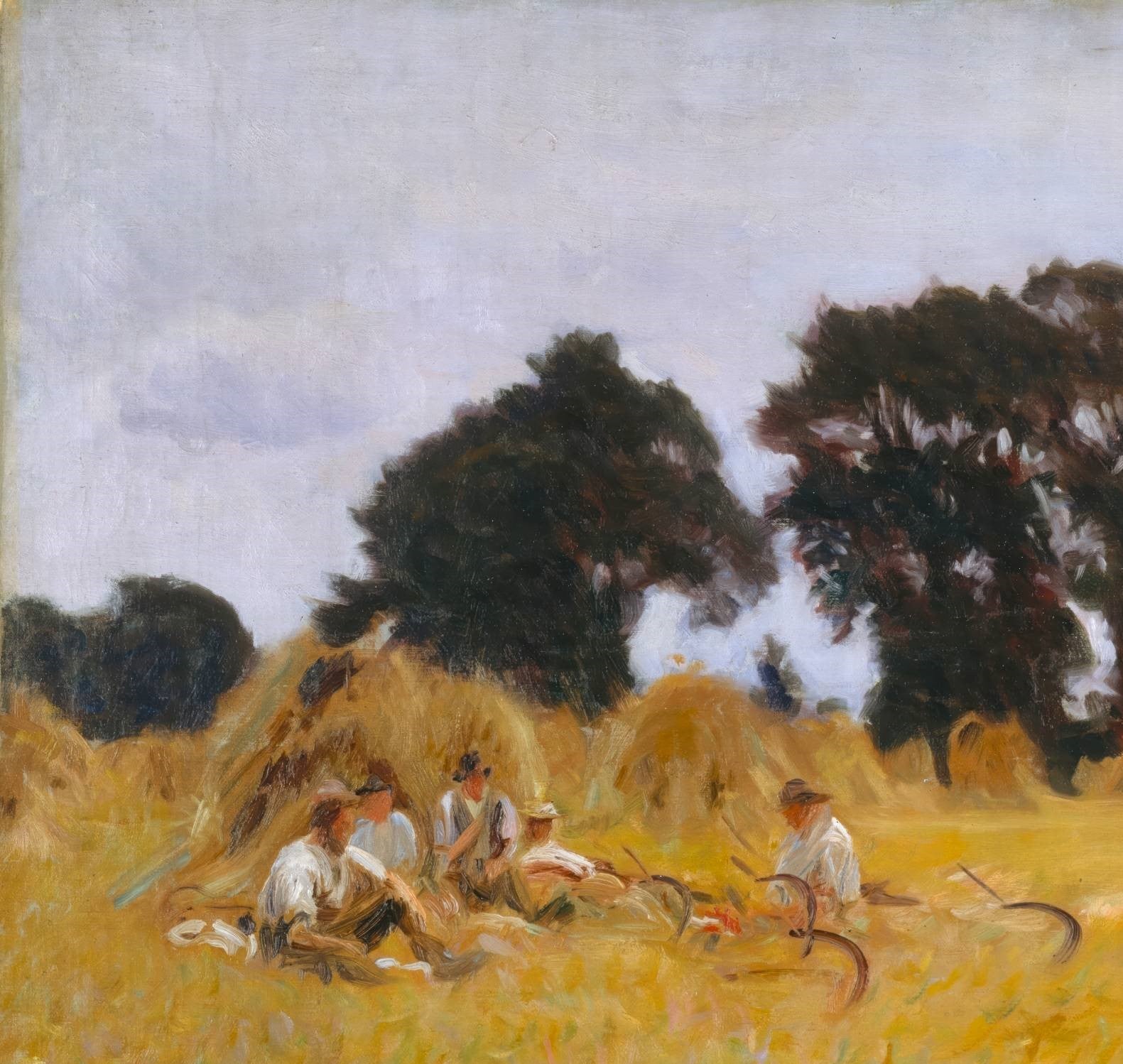 Reapers Resting in a Wheat Field