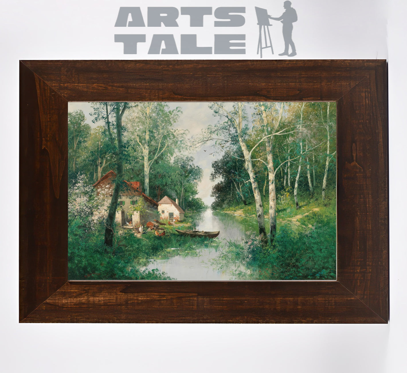 A River Landscape in Spring