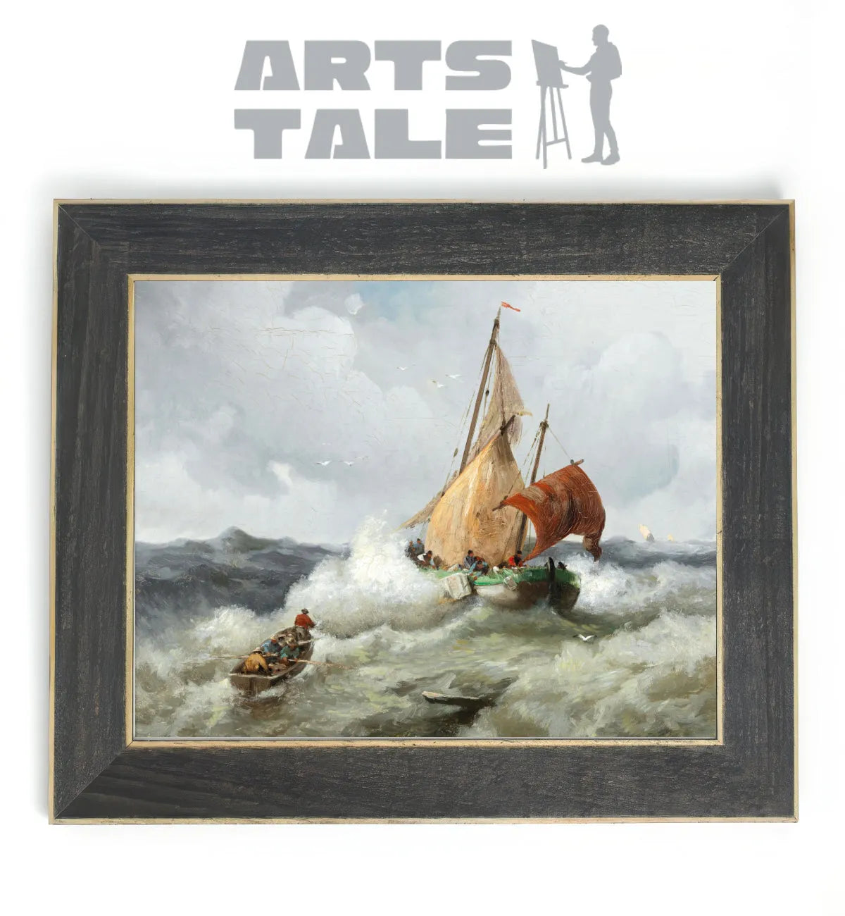 Fishing Boat in Rough Sea