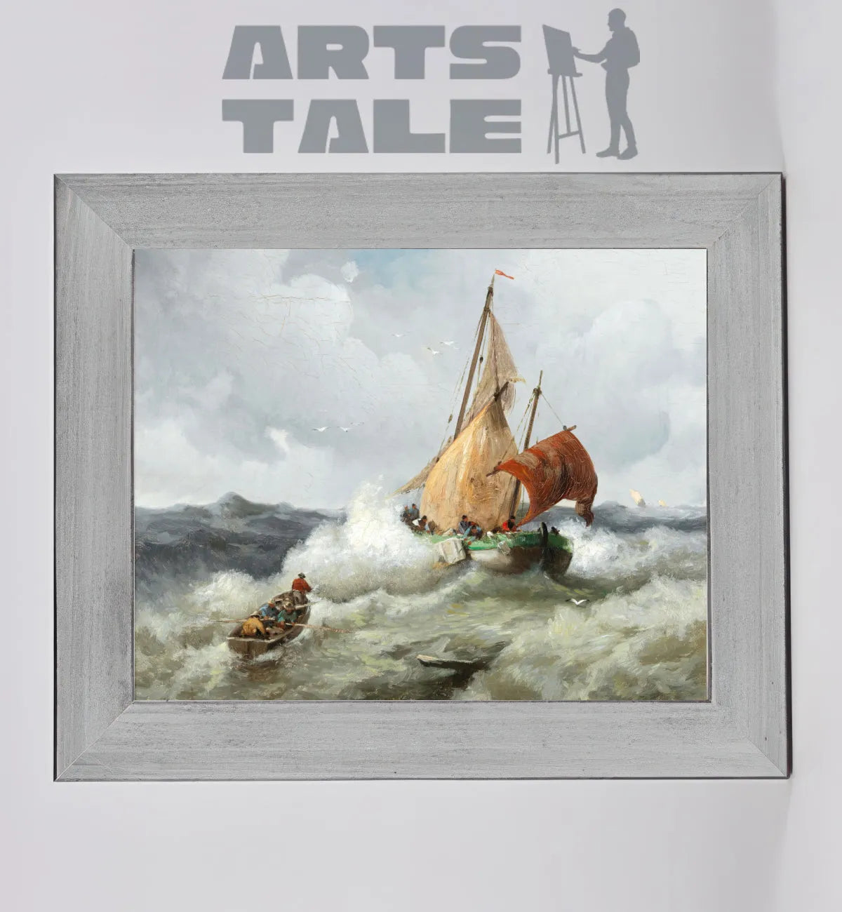 Fishing Boat in Rough Sea