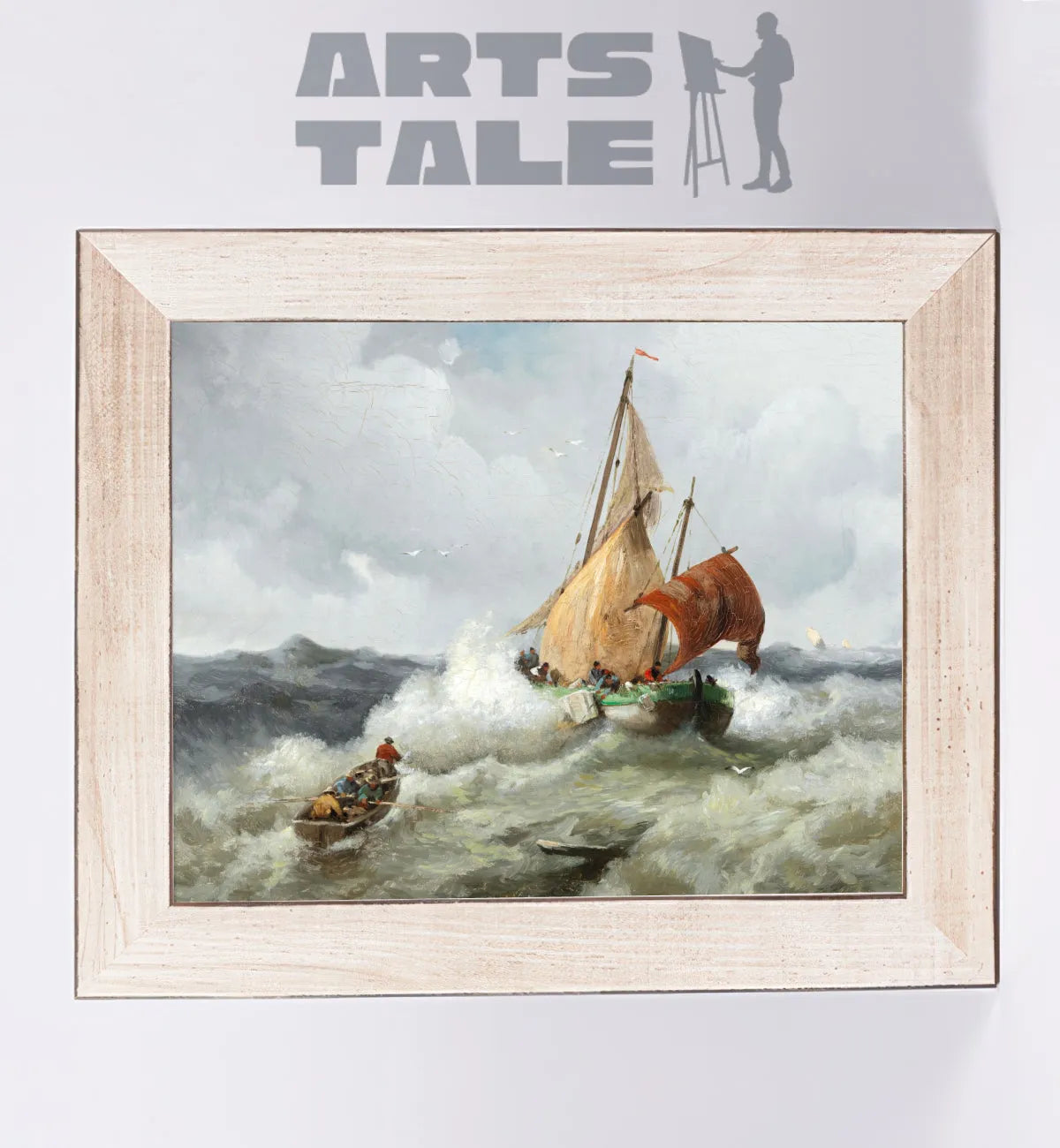 Fishing Boat in Rough Sea