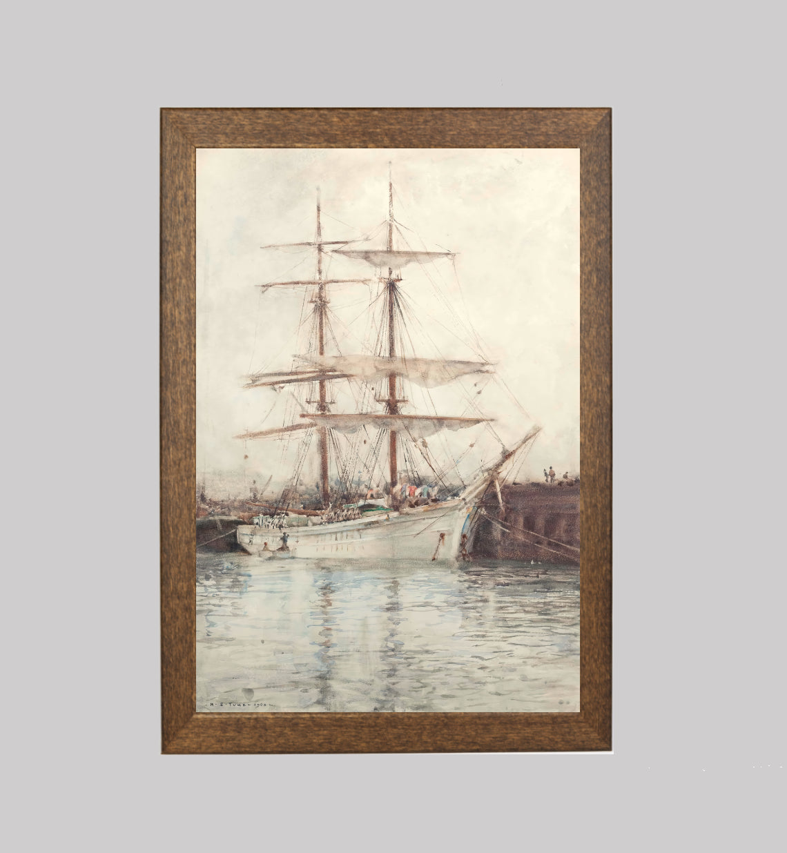 A Windjammer Moored in Falmouth Harbour