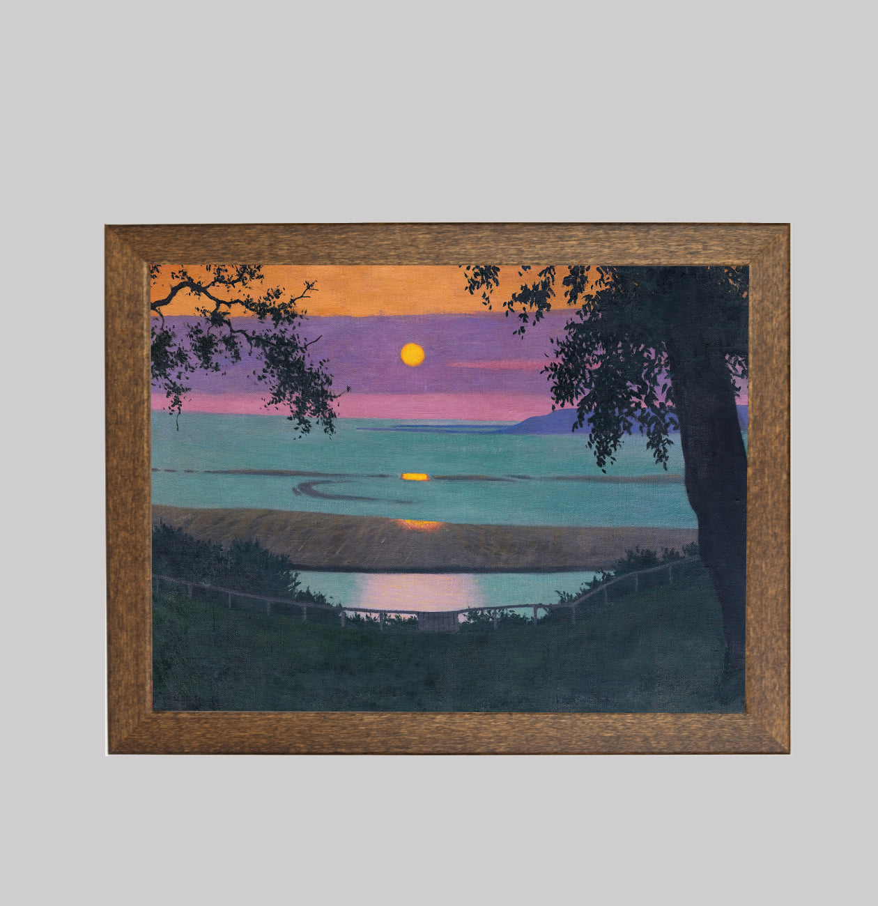 Sunset at Grasse, Orange and Violet Sky