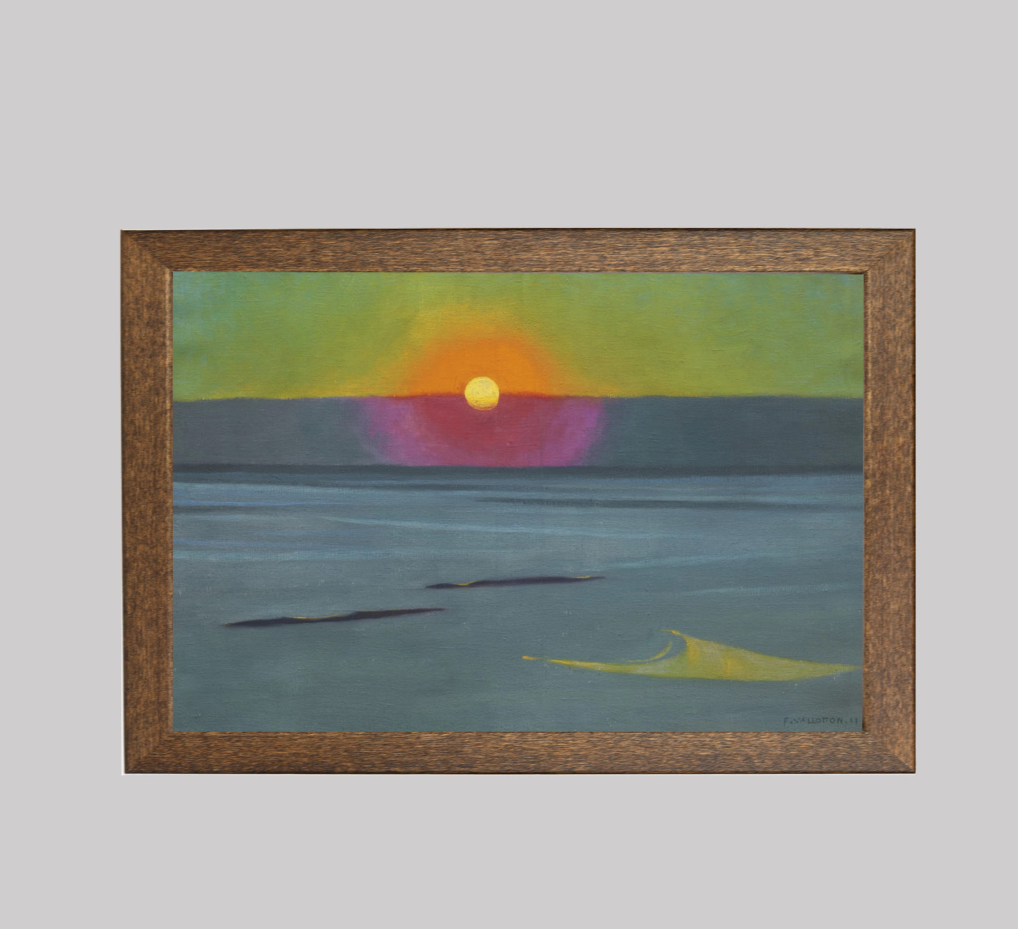 Setting Sun in the Mist