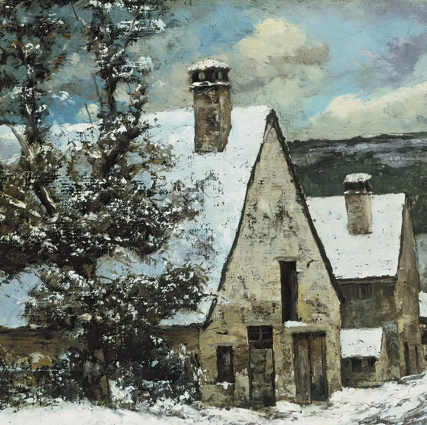 Village Edge in Winter