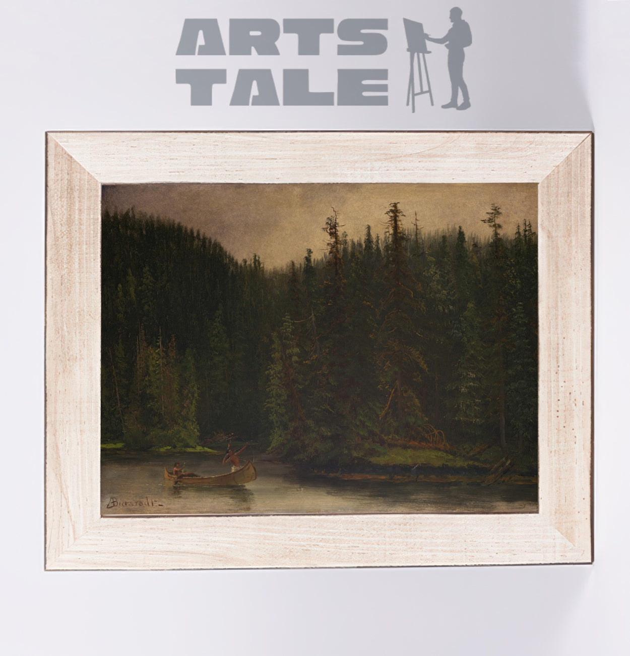 Native American Hunters in Canoe