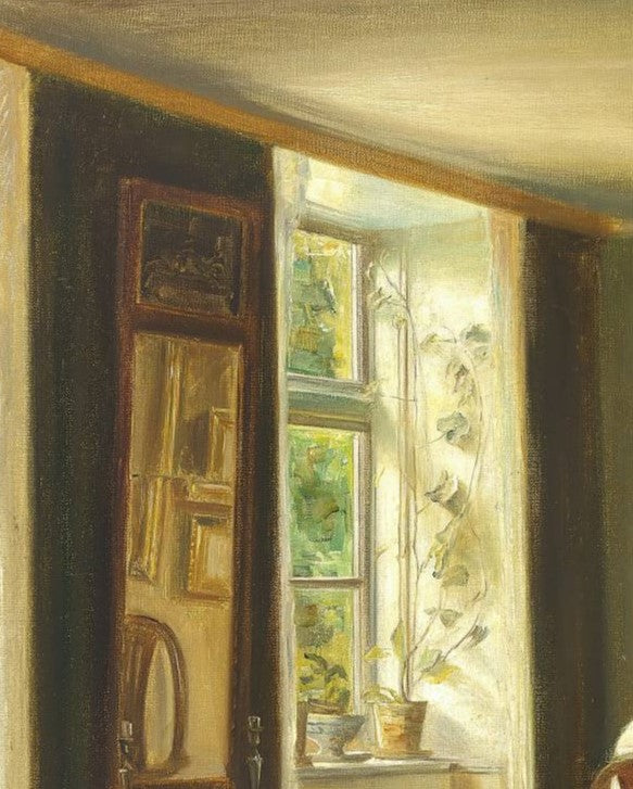 Interior with Woman Sewing by the Window