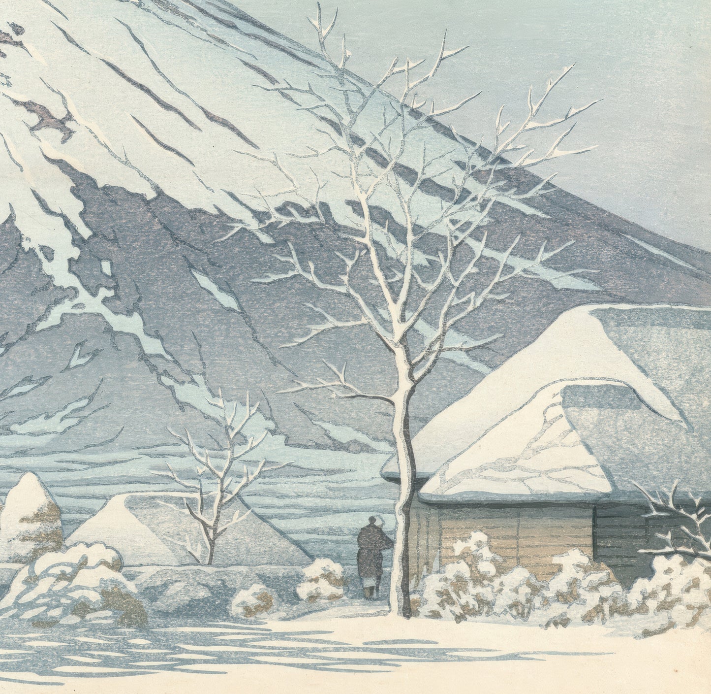 Mt. Fuji, Clearing After a Snowfall in Oshino