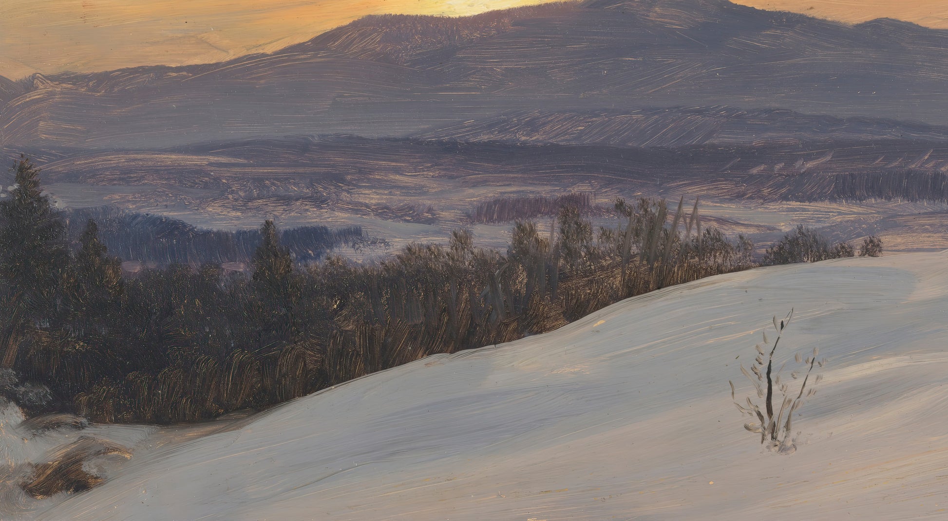 Hudson Valley Sunset in Winter