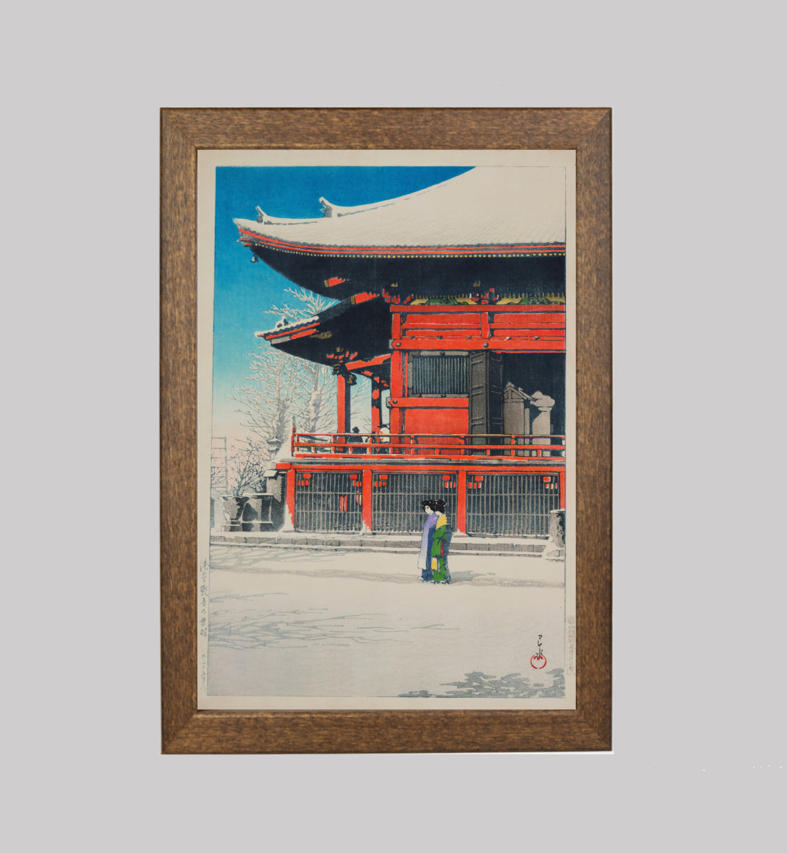 Snow at Asakusa Temple