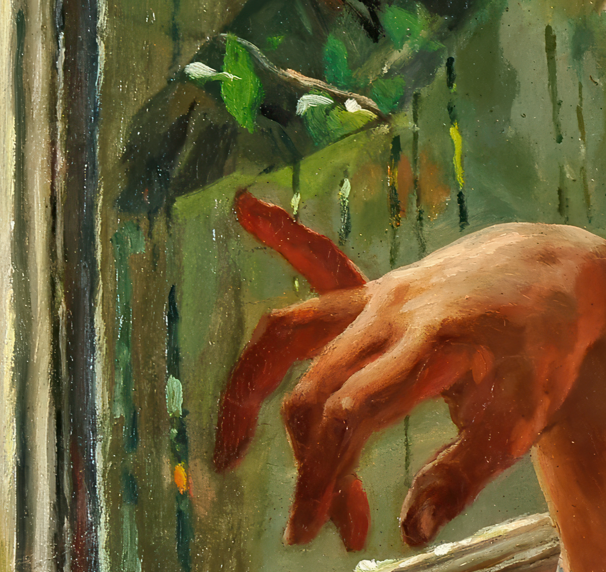 Lady Between the Windowpanes