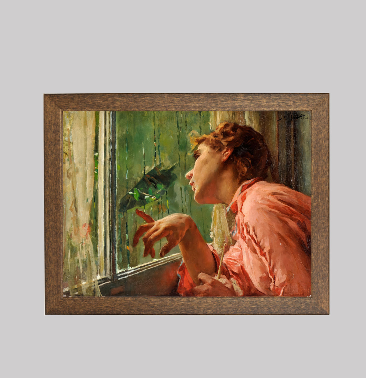 Lady Between the Windowpanes