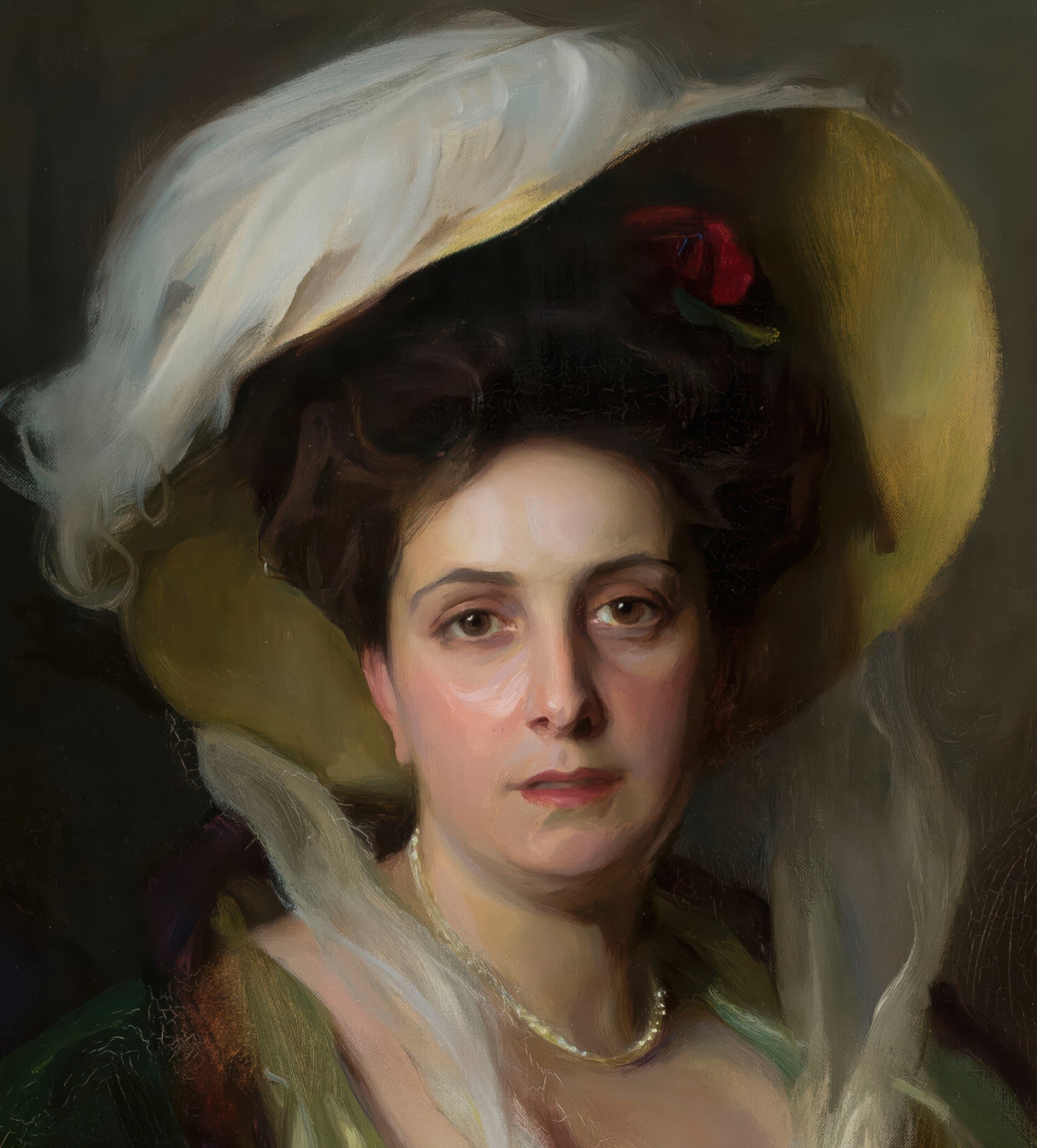 Portrait of a Lady in a Large Hat