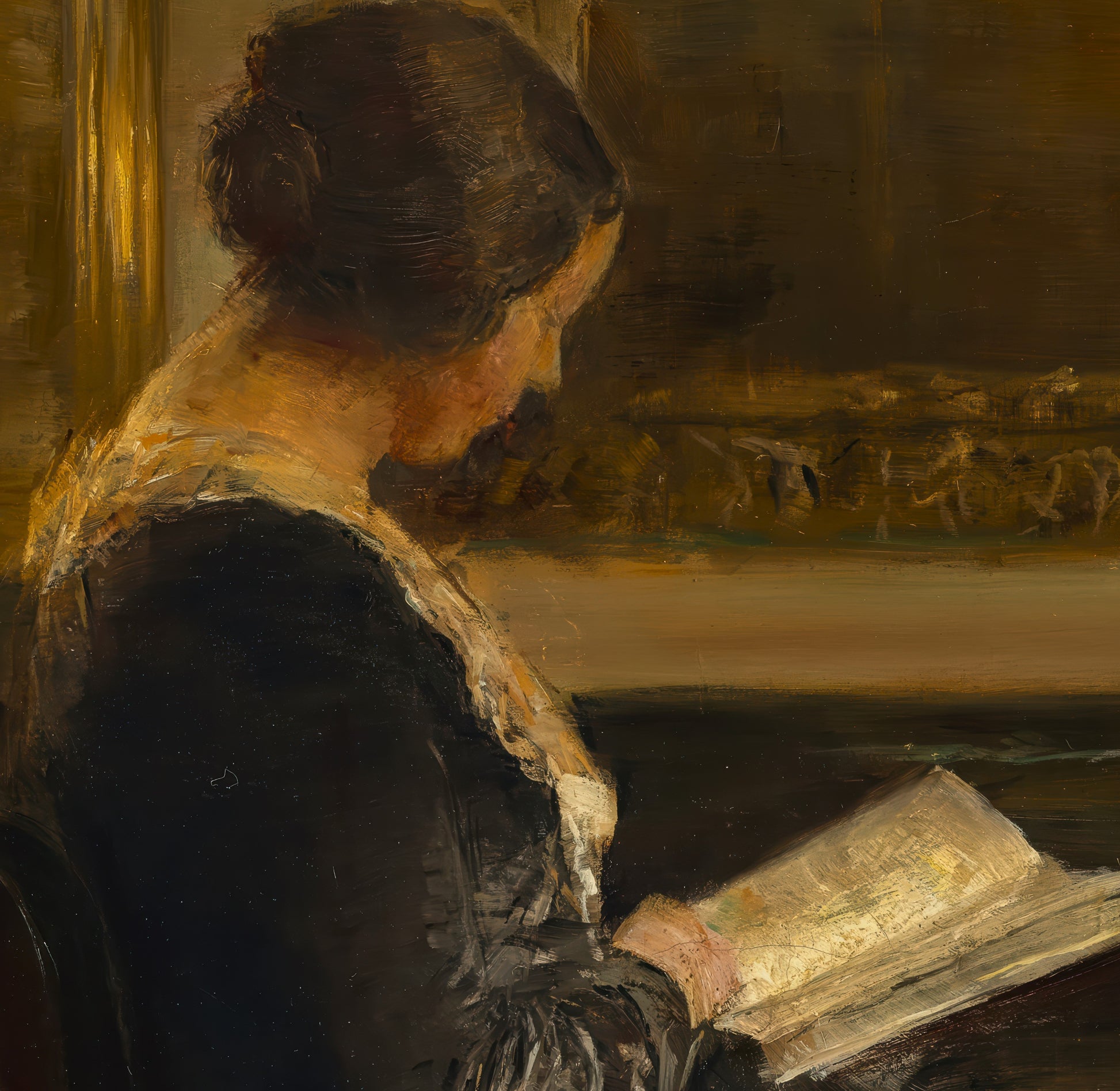 Reading by Candlelight