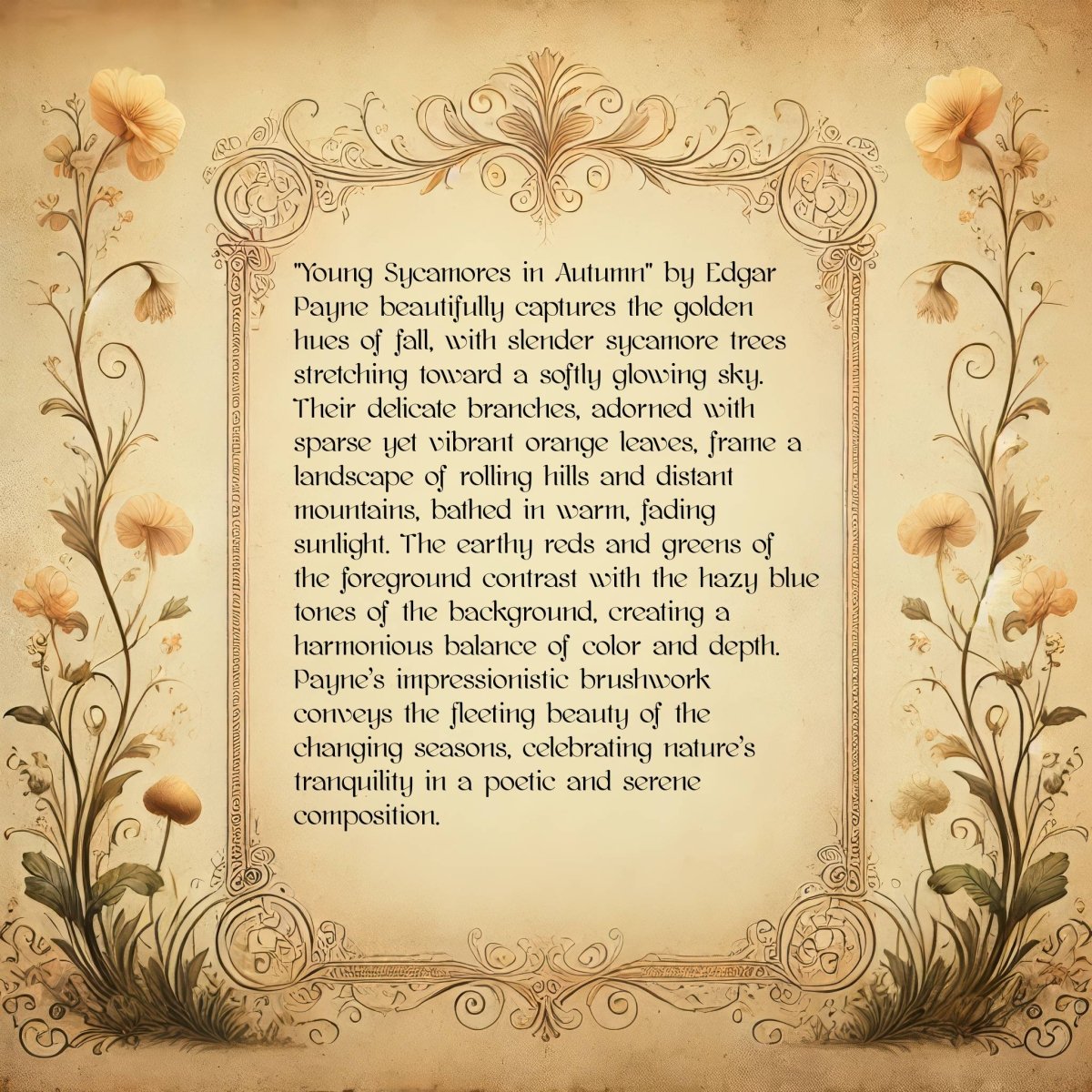 Young Sycamores in Autumn